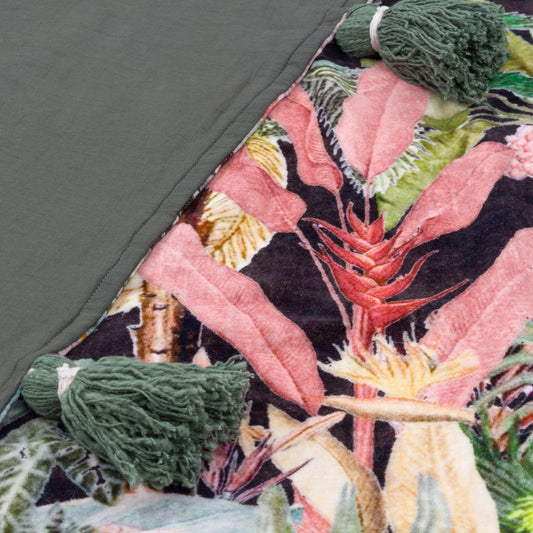 MIDNIGHT JUNGLE 125X150 THROW NOIR