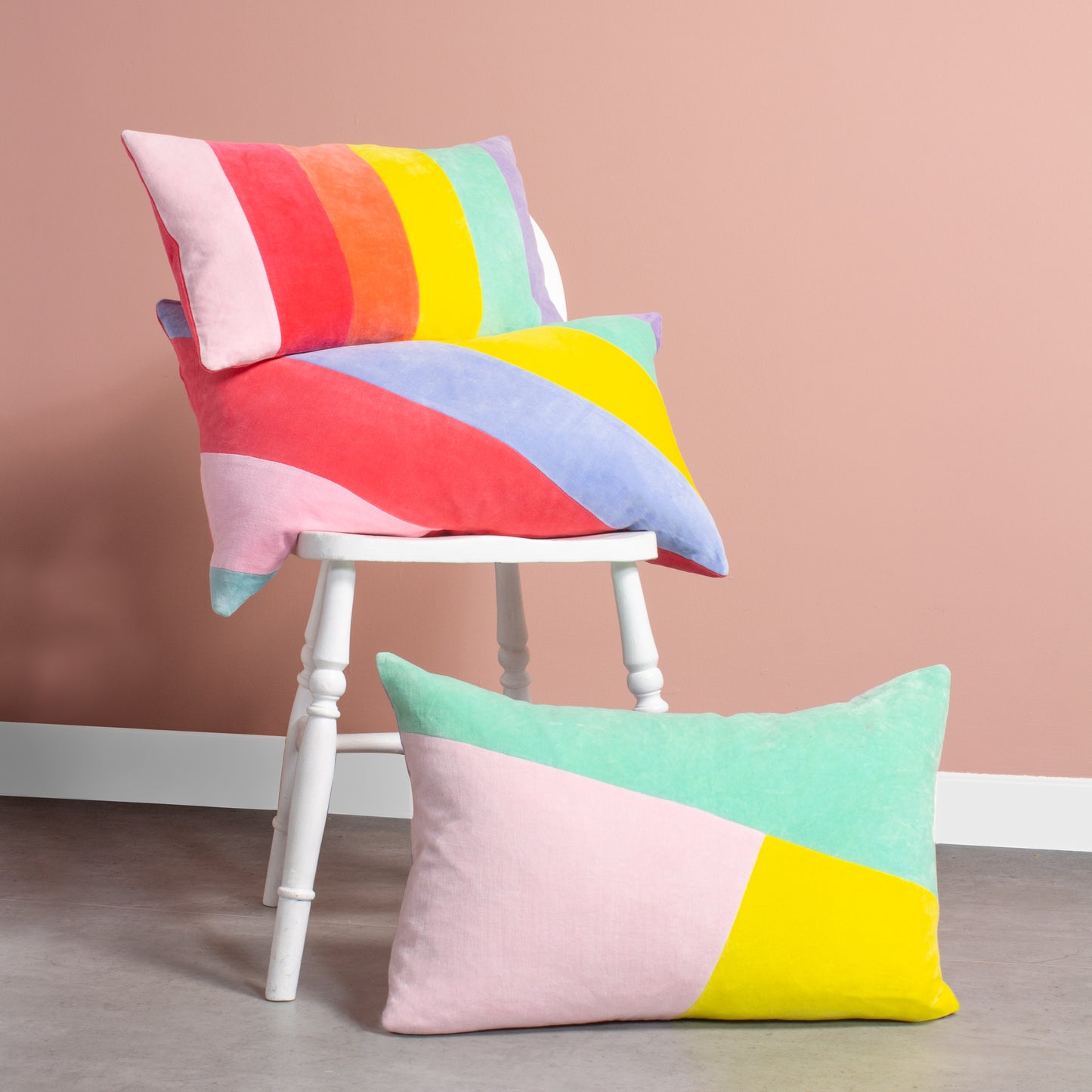 MORELLA 40X60 CUSHION CASE MINT/PINK/LEMON