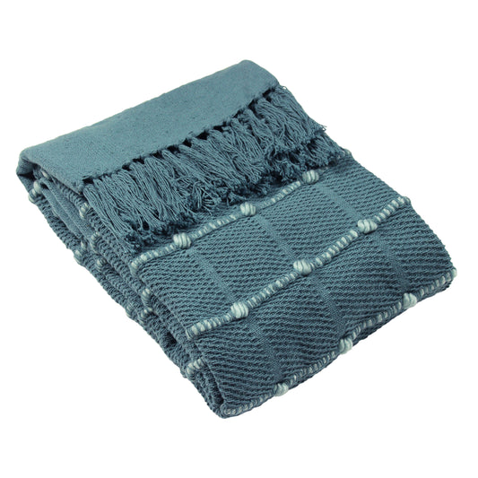MOTTI 130X180 THROW SLATE BLUE