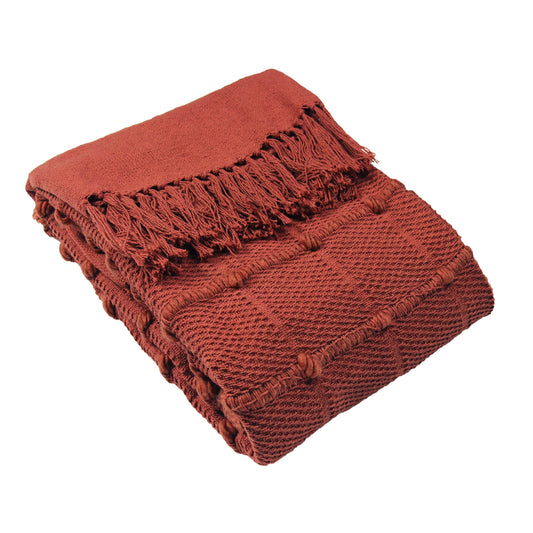 MOTTI 130X180 THROW RED CLAY