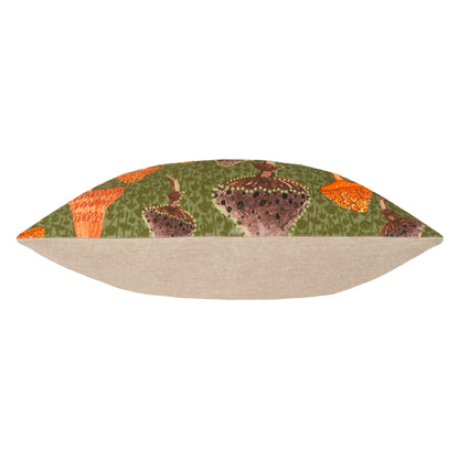 MUSHROOM FIELDS 45X45 CUSHION CASE GREEN