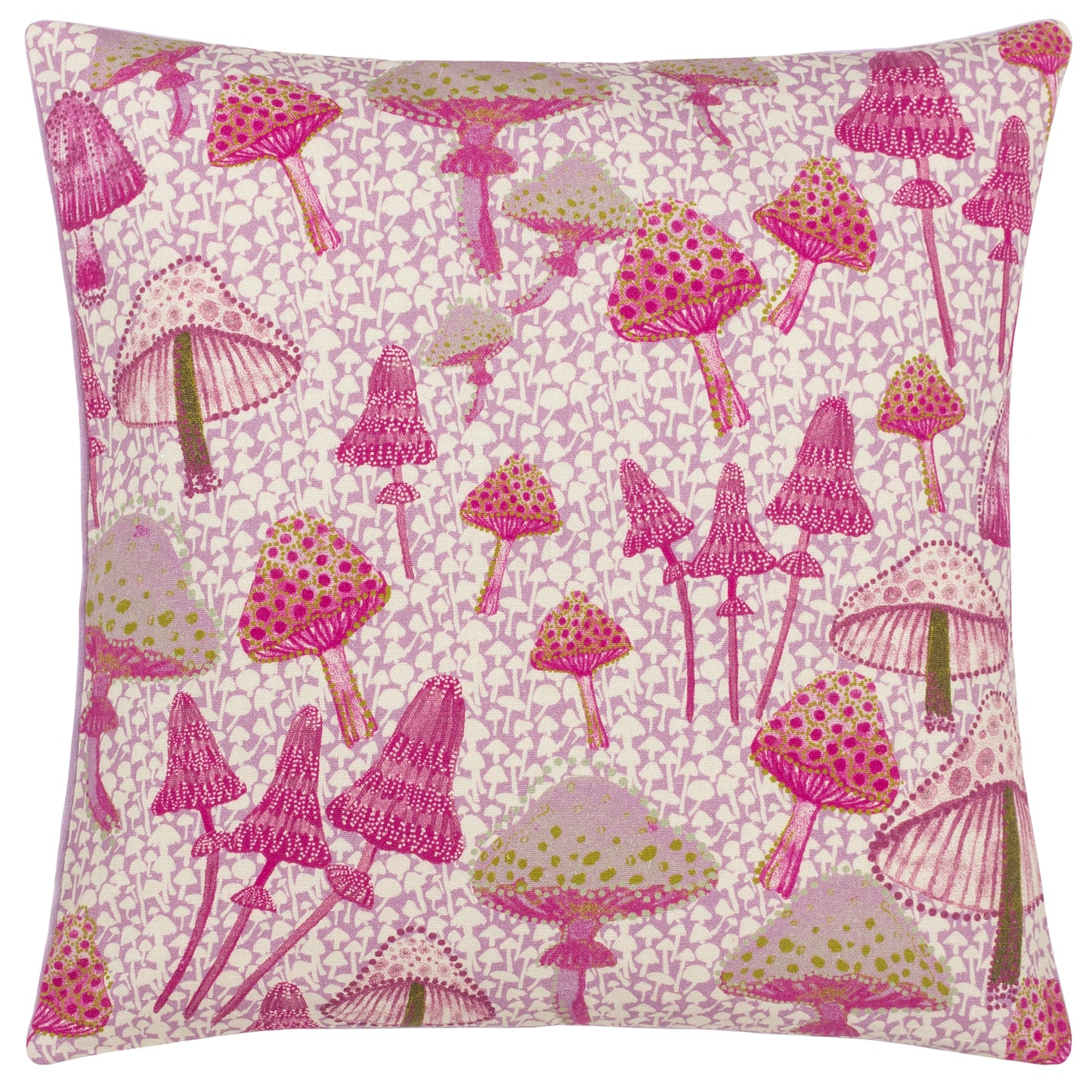 MUSHROOM FIELDS 45X45 CUSHION CASE LILAC