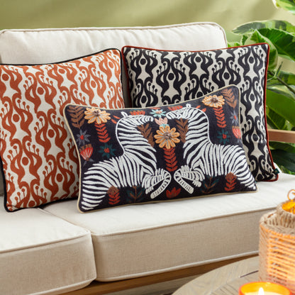 MIRRORED ZEBRA 30X50 CUSHION CASE MULTI