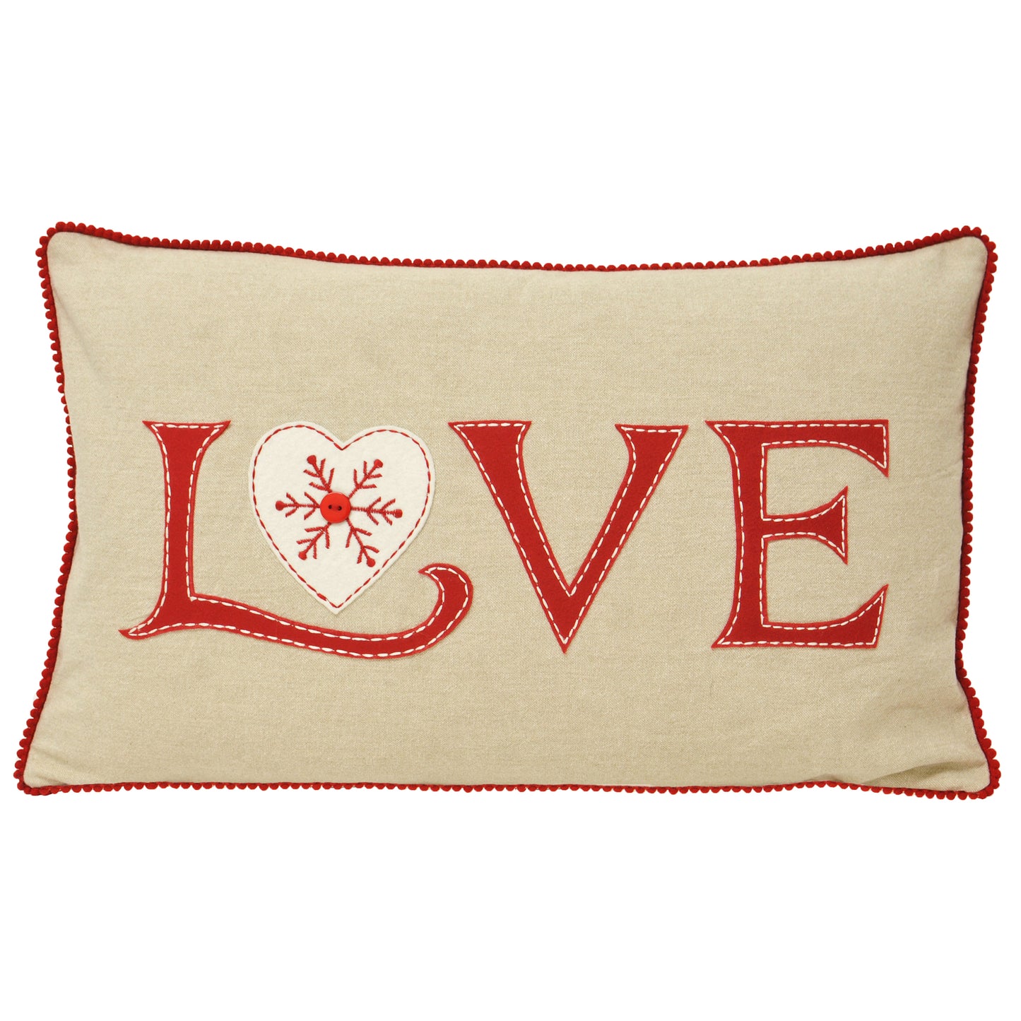 NICHOLAS LOVE 30X50 CUSHION CASE RED