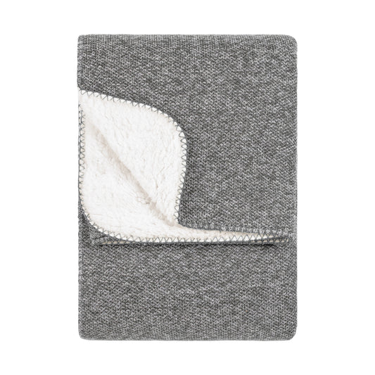 NURREL SHERPA 130X180 THROW GREY