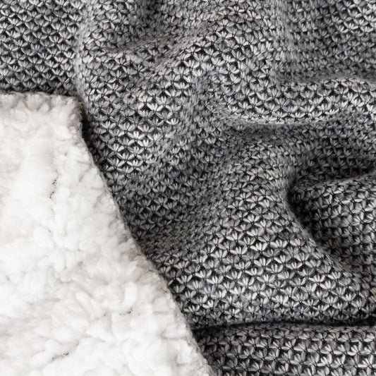 NURREL SHERPA 130X180 THROW GREY