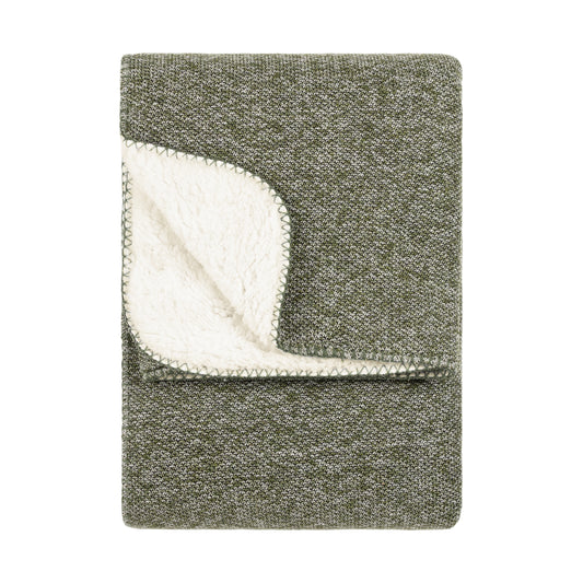 NURREL SHERPA 130X180 THROW MOSS