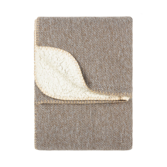 NURREL SHERPA 130X180 THROW NATURAL