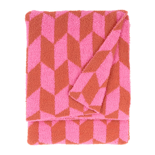 OLSEN 130X180 THROW PINK POP