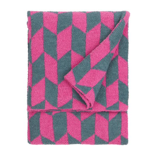 OLSEN 130X180 THROW RETRO PINK