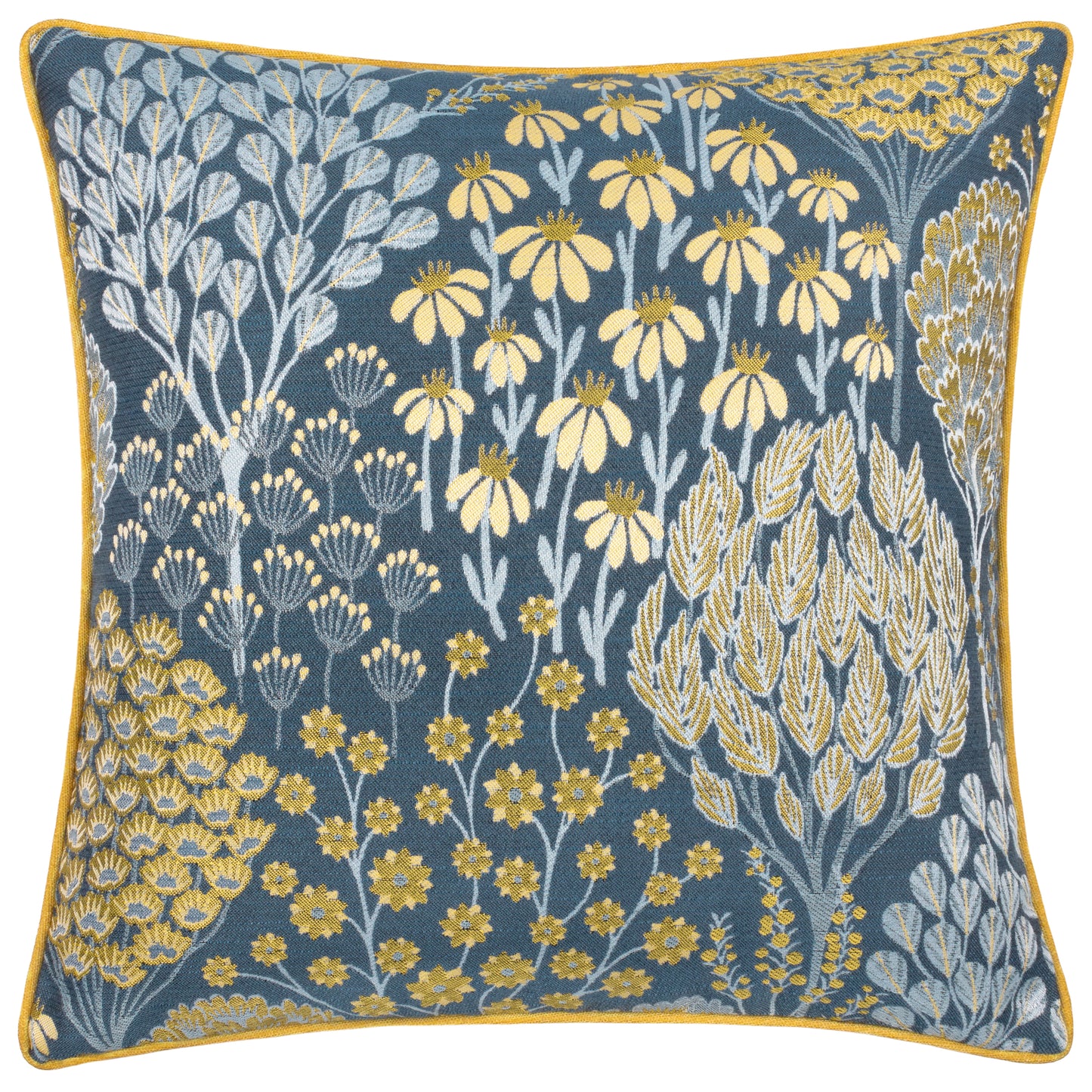 OPHELIA 50X50 CUSHION CASE BLUE/SAFFRON