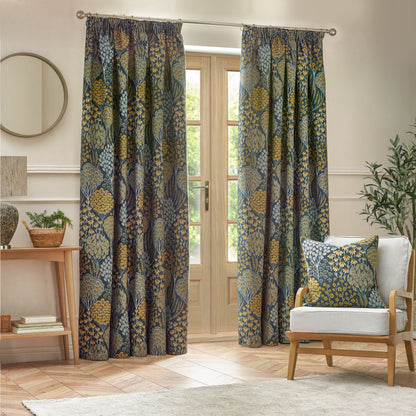 OPHELIA 50X50 CUSHION CASE BLUE/SAFFRON