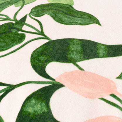 PASSIFLORA 50X50 CUSHION CASE PEACH/VINE GREEN