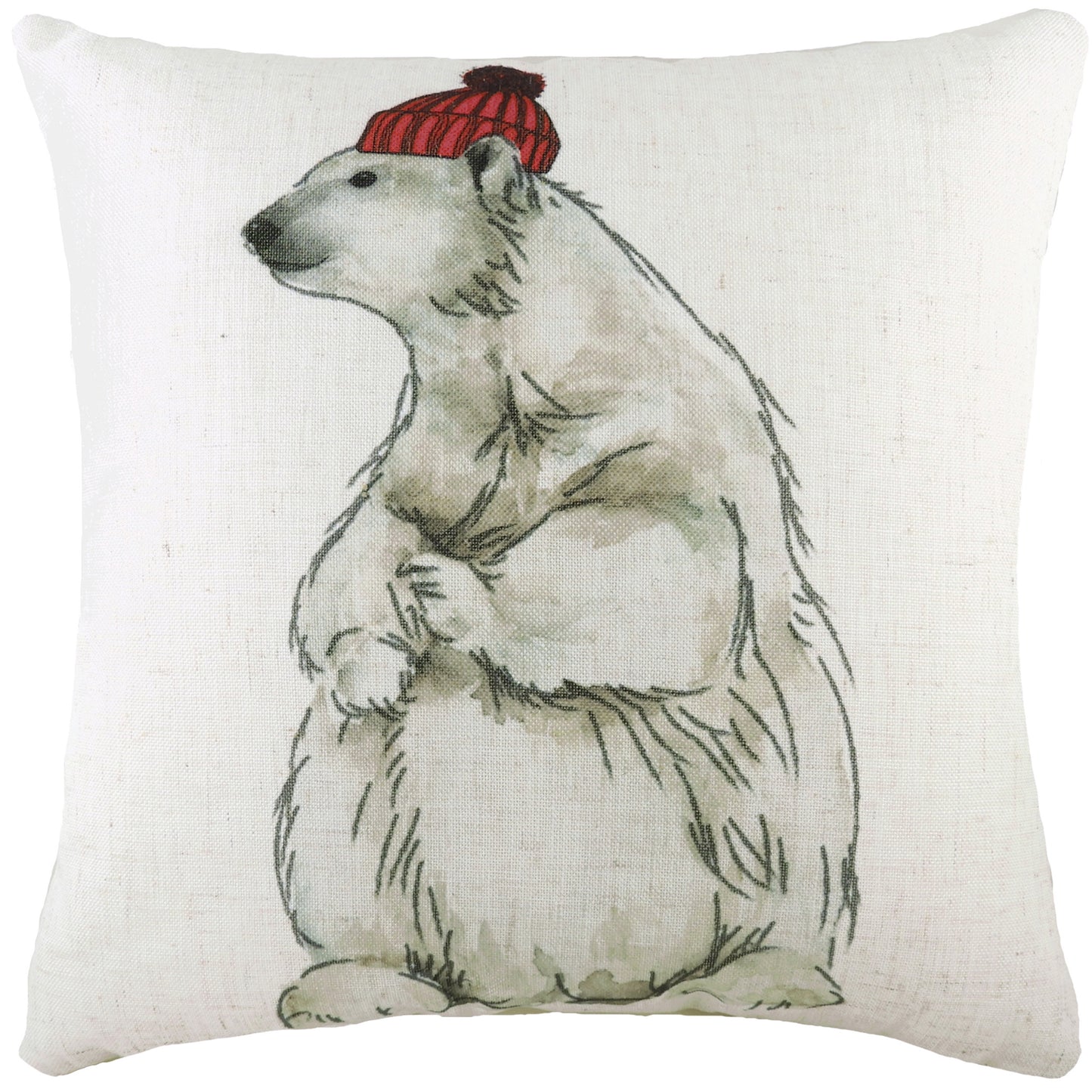 POLAR BEAR WITH HAT  43X43 C/CASE