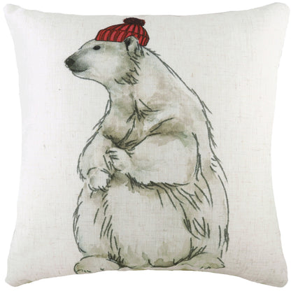 POLAR BEAR WITH HAT  43X43 C/CASE