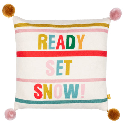 POM-POMS READY SET SNOW 43X43 CUSHION CASE MULTI