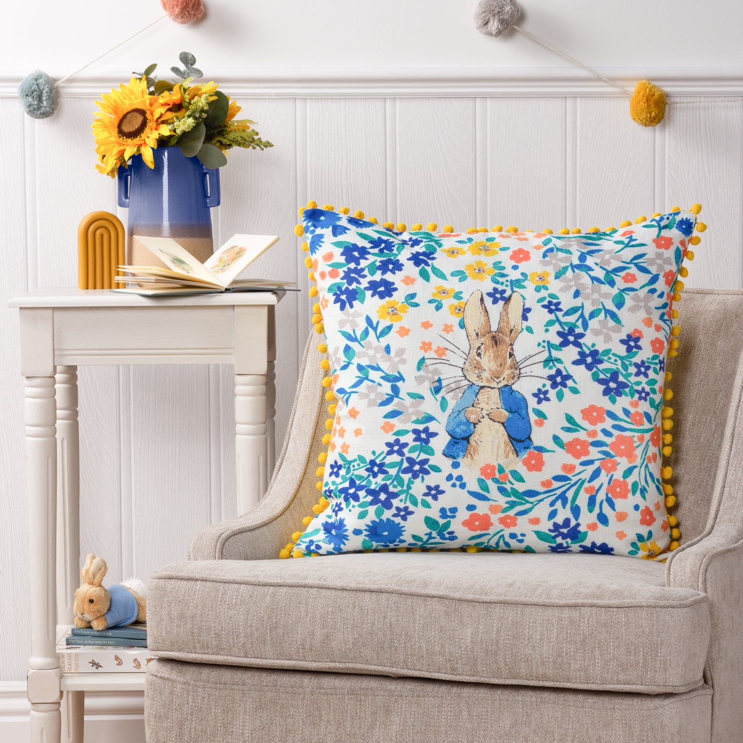 PETER RABBIT FLORELLI 45X45 CUSHION CASE MULTI