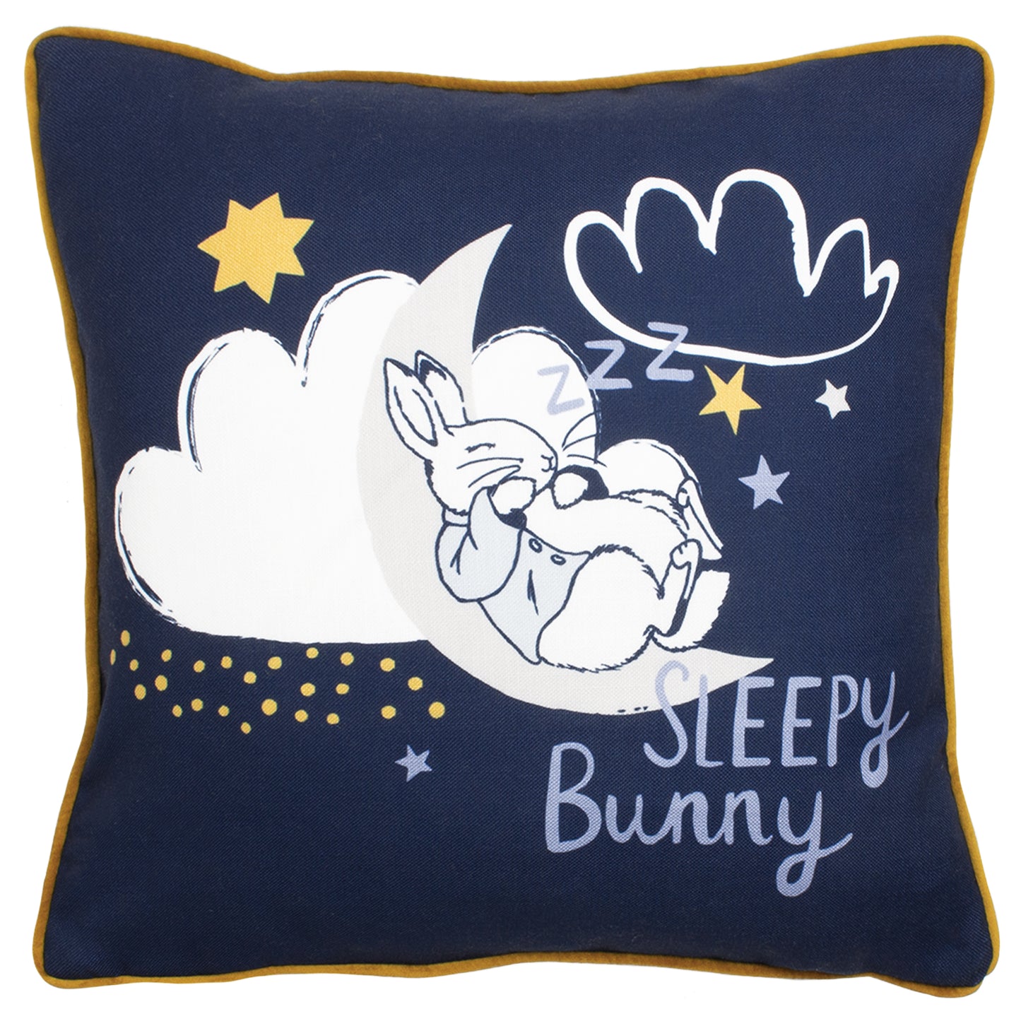 PETER RABBIT SLEEPY HEAD 43X43 CUSHION CASE BLUE