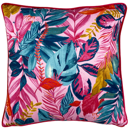 PSYCHEDELIC JUNGLE 43X43 CUSHION CASE PINK