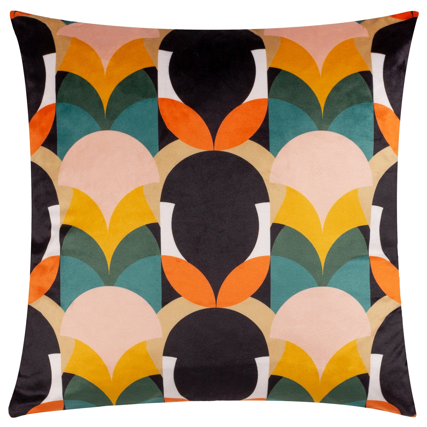 RAEYA 45X45 CUSHION CASE PEACH/BLACK