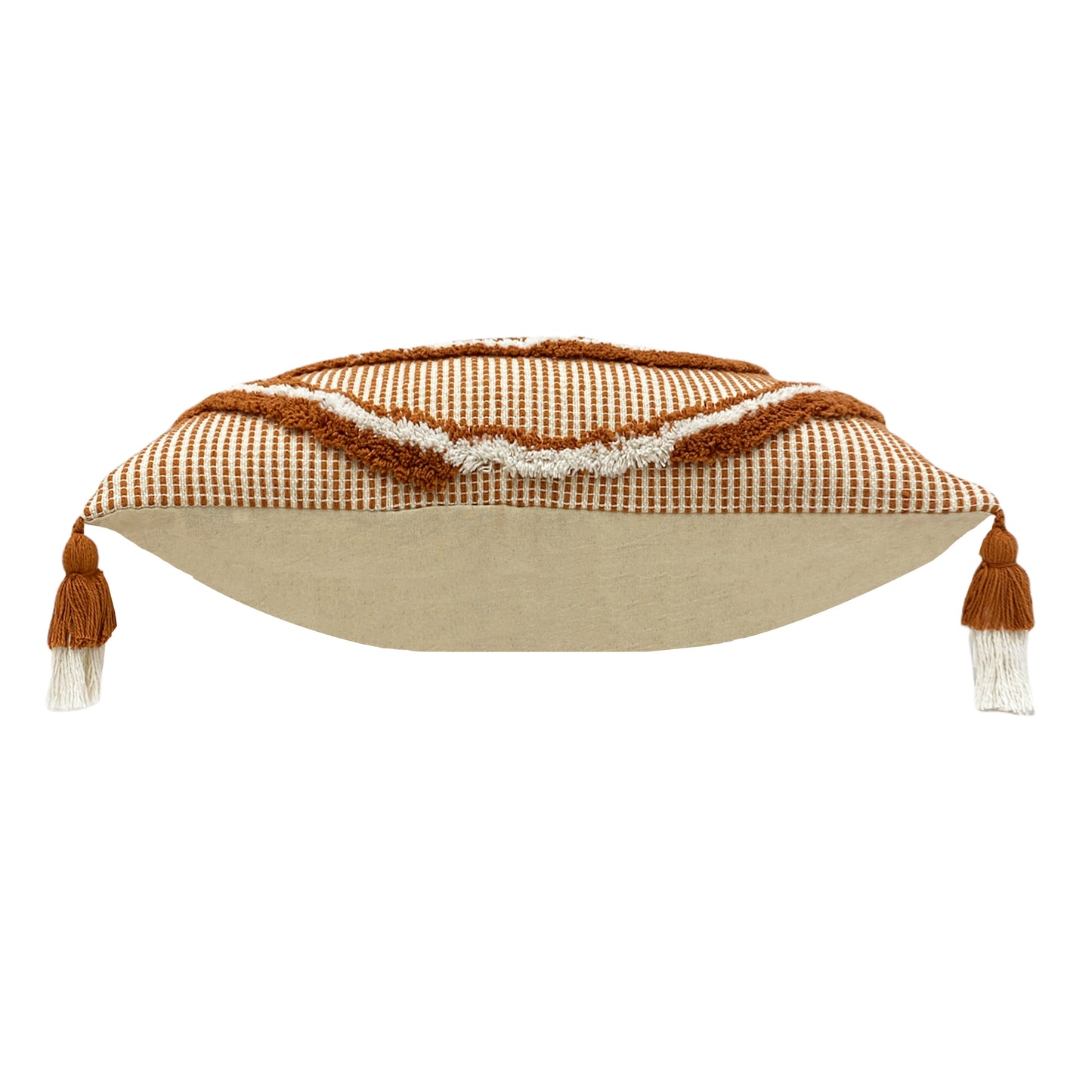 RAINBOW TUFT 30X50 CUSHION CASE BRICK
