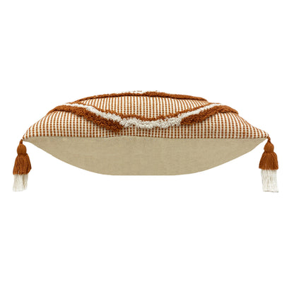 RAINBOW TUFT 30X50 CUSHION CASE BRICK