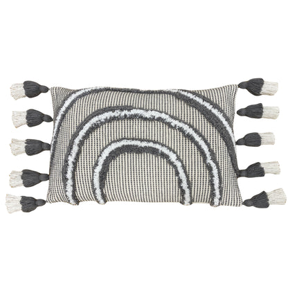 RAINBOW TUFT 30X50 CUSHION CASE GREY