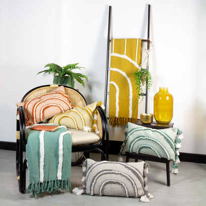 RAINBOW TUFT 30X50 CUSHION CASE OCHRE