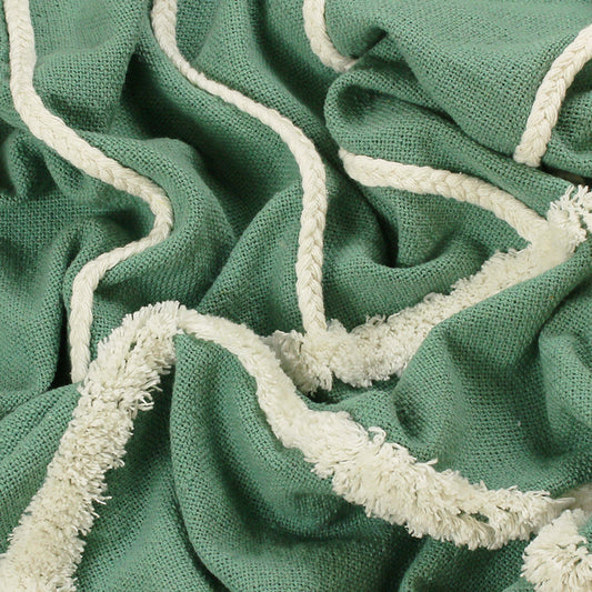 RAINBOW TUFT 130X150 THROW SAGE