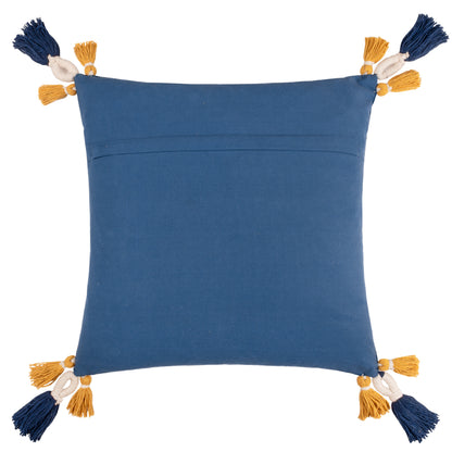 REGAL LEOPARD 50X50 CUSHION CASE ROYAL BLUE