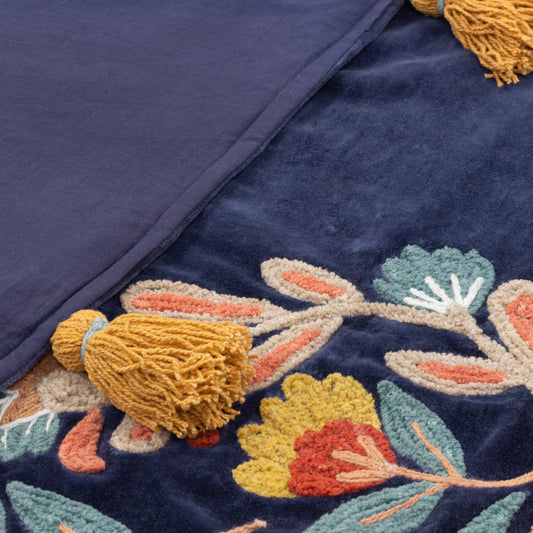 REGAL LEOPARD 125X150 THROW ROYAL BLUE