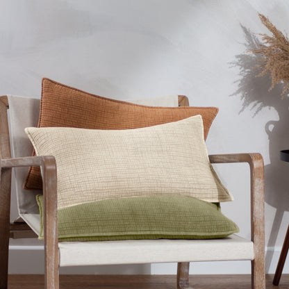 RIBBLE 40X60 CUSHION CASE KHAKI