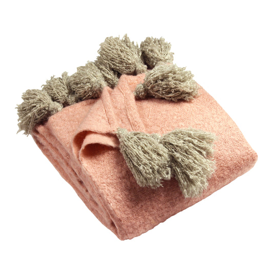 ROMILY 130X180 THROW BLUSH/NATUR
