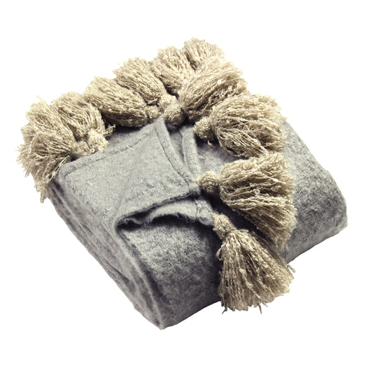 ROMILY 130X180 THROW GREY/NATURA