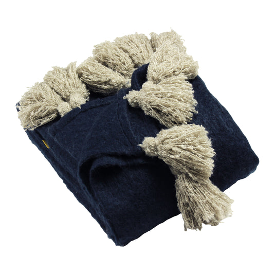 ROMILY 130X180 THROW NAVY/NATURA