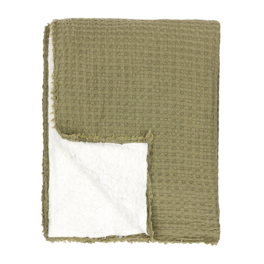RONAN SHERPA 130X180 THROW MOSS