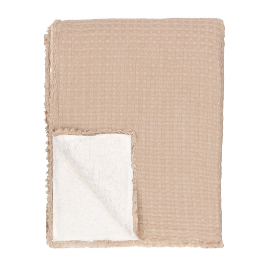 RONAN SHERPA 130X180 THROW TAUPE