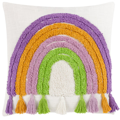 RAINBOW TASSELS 45X45 CUSHION CASE MULTI