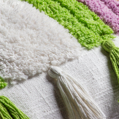 RAINBOW TASSELS 45X45 CUSHION CASE MULTI