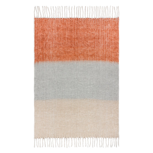 RAWTON OMBRE 130X180 THROW BRICK/FLINT