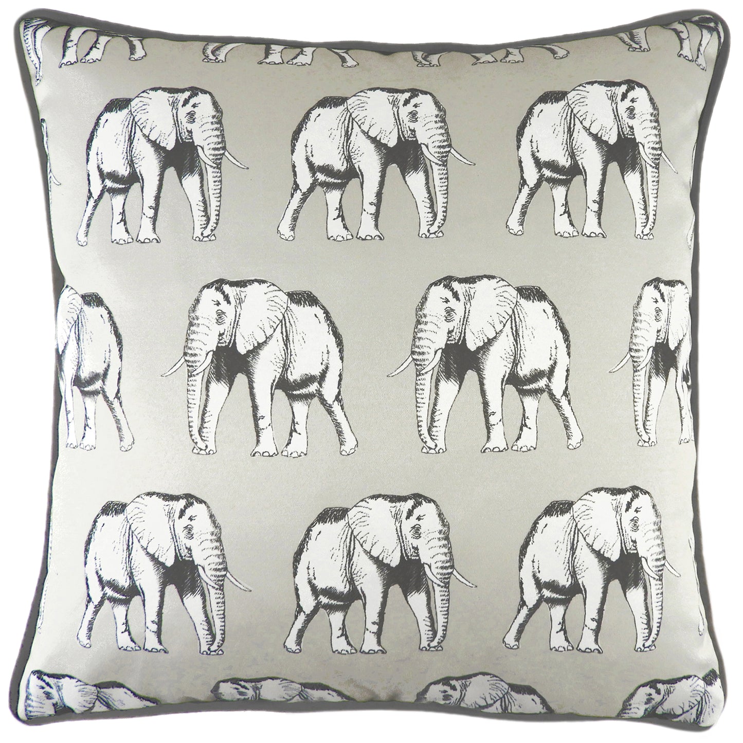 SAFARI ELEPHANT RV SB 43X43 C/C WHITE