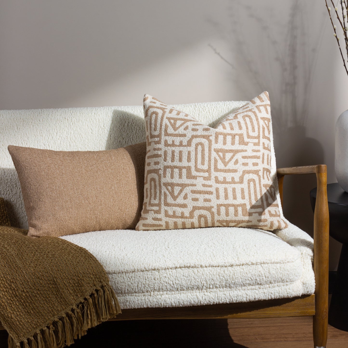 SAMOS 60X60 CUSHION CASE NOUGAT/TOFFEE