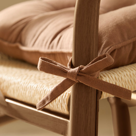 SLUB COTTON 40X40 SEAT PADS TOFFEE