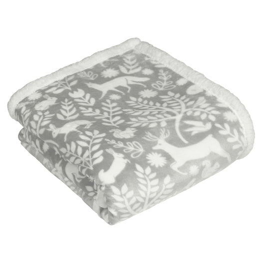 SCANDI WOODLAND 130X150 THROW GREY