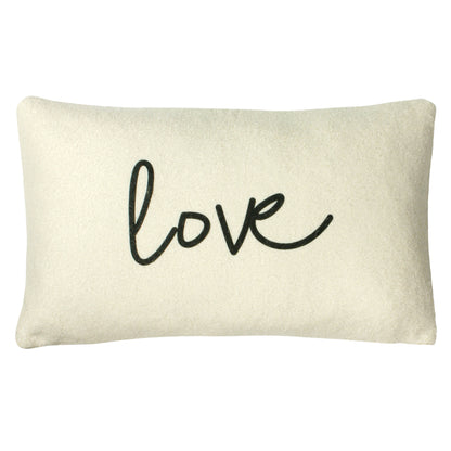 SHEARLING 30X50 CUSHION COVER LOVE