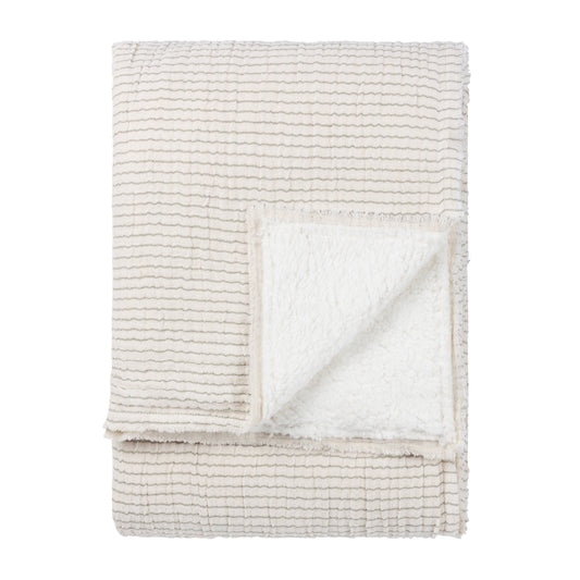 SKYE SHERPA 130X180 THROW NATURAL/GREY