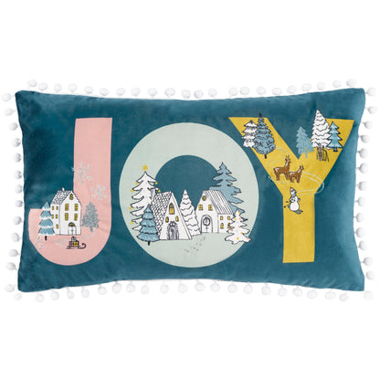 SNOWY VILLAGE JOY 30X50 CUSHION CASE MULTI