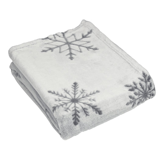SNOWFLAKE 140X180 THROW SILVER