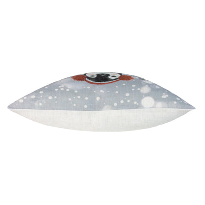 SNOWY PENGUIN WITH EARMUFFS 43X43 C/CASE