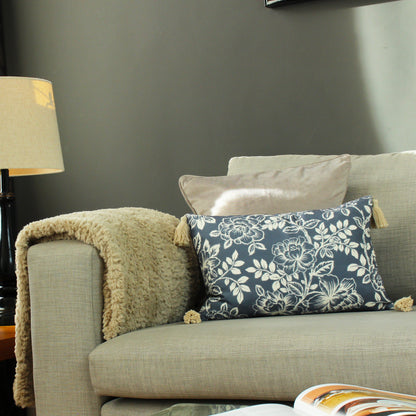 SOMERTON 35X50 CUSHION COVER SLATE BLUE